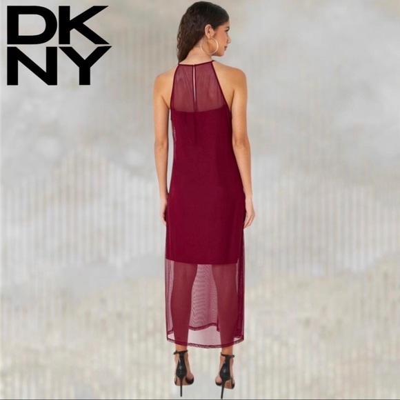 NWT DKNY Women's Cocktail Dress In Red Size Large - Picture 2 of 9